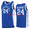 Kentucky Wildcats 4 Rajon Rondo Jersey College Basketball 5 Malik Monk 0 Deaaron Fox 30 Julius Randle 24 Eric Bedsoe Black Blue White Embroidery NCAA