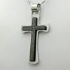 Pendant Necklaces Dolaime Retro Fashion Punk Style Stainless Steel Cross Necklace Christian Scriptures Jesus Men's Jewelry AP406