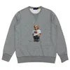 Lüks erkek sweatshirt polos ceket kış oyuncak ayı baskı uzun kollu rahat artı boyutu moda s-2xl