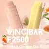 Venda quente no mercado dos EUA Vinci Bar F2500 Puffs Eliminação 5% Nicotina Vape ou 2500 Puffs Vape