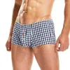 Sous-vêtements Marque SEOEBAN Plaid Hommes Boxers Sous-vêtements Sexy Lâche Grand Pénis Poche Hommes Mâle Culotte Homme Aro Pantalon Homewear Shorts