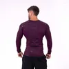 Hommes t-shirts mode hommes Gym Lomg manches à capuche manteau musculation entraînement coton Fitness hauts