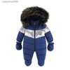 Jumpsuits 2023 New Winter Baby Rompers Thick Warm Infant Hooded Inside Fleece Jumpsuit Newborn Boy Girl Overalls Toddler Clothing SetL231101