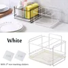 Kitchen Storage Sponge Holder Soap Drain Rack Sink Organizer Rag Dishcloth Brush Bathroom Iron Shelf