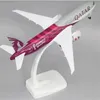 Decorative Objects Figurines 20cm Alloy Metal AIR QATAR Airways Boeing 777 B777 Airplane Model Diecast Air Plane Aircraft Wheels Landing Gears 231101