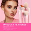 فرش المكياج Jessup Pink Makeup Brushes مجموعة 14pcs مكياج من فرش نبات نباتي متميز الأساس أحمر الخدود بمسحوق البودرة مزج المسحوق T495 231031