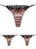 Women's Pantie's Thong 3 Pair 93 Silk 7 Spandex Women Low Rise Sexy Lace Underwear For Size SM And LXL 231031