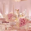 Ljusstakare 15st) Stil Crystal Tube Holder Tall Wedding 4 Arms Candelabra Akryl Tabell Top Decoration AB0467