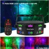 Autres fournitures de fête d'événement Autres fournitures de fête d'événement Alien 15 Eye Rgb Disco Dj Beam Laser Light Projecteur DMX Remote Strobe Stage L Dh3Z1