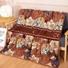 Designer Blanket Brown Flower Bush Tiger Pattern Blanket Office Nap Cover Blanket Winter Thickened Warm Flannel Blanket 150 * 200cm with Gift Box