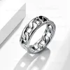 316L guld silver rostfritt stål ring för män aaaaa kvalitet svart ihåliga kedja ringar mode smycken grossistpris