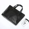Briefcases Fashion Men's High Quality Pu Leather Leisure Handbags Lightweight Briefcase Business Computer Bags Thin File