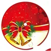 Dekoracje świąteczne Dekoracje świąteczne 72/92/122 cm spódnica drzewna czerwona stopa er Santa Claus Snowflake dywan baza mata mata upuszcza DHG DHGA4