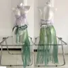 Ani New Women Mermaid Series Uniform Cosplay Carnival Pool Party Sea Princess Blings Shiny Scales Dress Outfits Set Costumes cosplay