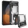 Socktät pansarmetallringskydd för Samsung Galaxy Z Flip 3 5G Flip 4 Magnetic Car Holder Telefonfodral