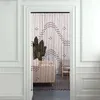 Rideau de porte de Style chinois, perles en bois de bambou, ficelle ondulée, décor exquis fait à la main, séparateur de séparation pour chambres 231101