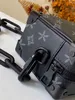 Mini M44735 boîte de coffre souple Fleur noire Sacs fourre-tout Hobo Portefeuille de créateur pour homme Pochettes de luxe Pochettes Sacs à main en cuir véritable multi-corps Sac à bandoulière