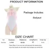 Ani Kawaii fille mignon chat patte body maillot de bain Costume dos nu rose à volants une pièce maillots de bain uniforme ensemble piscine fête Cosplay cosplay