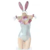 Ani Bunny Girl Laser Bling Body Costume Discoteca Donna Profondo scollo a V Aderente Sexy Cameriera Uniforme Pamas Lingerie Cosplay cosplay