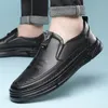 Klänningskor Spring Autumn äkta läder loafers skor manlig mode casual business casurable drive Men's Shoes 231101