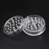 Drielaagse kunststof rookmolen acryl platte ronde tanden handmatige slijper 28 mm - 60 mm Fpphg