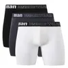 Sous-vêtements 3 pièces grande taille hommes sous-vêtements culottes sexy culottes en fibre de bambou garçon longs sous-vêtements entrejambe ouverture sport boxeurs slips 231031