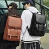 Factory wholesale men bag college belt decoration students messenger bags street trends plaid backpacks outdoor travel and leisure large leather handbag 8251