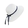 Cappelli larghi da donna pieghevole da donna gallo da sole cappello da sole estate floppy nastro brow beach bookt