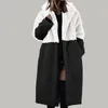 Women's Jackets Womens Winter Warm Lapel Faux Fuzzy Coat Jacket Overcoat Mink Fleece Spliced Mid Length Suit Collar Mad Women