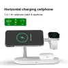 5 I 1 15W Mag-Safe Wireless Quick Charger Station för iPhone 14 13 Pro Max XS 8 Magnetic Wireless Fast Charging Stand Station för Cell Smart mobiltelefon