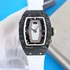 Richarmill Millser Luxury Mechanical Watch (RM037) Womens Carbon Fiber Ceramic Wristwatch Series K66P Swiss ZF Factory