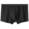 Caleçon Hommes Fat Guy Culotte Couleur Unie Boxer Shorts Onvex Pouch Sous-Vêtements En Coton Vieillesse Plus La Taille Pantalon Doux Confortable Lingerie