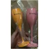 أكواب النبيذ أكواب النبيذ أكريليك الشمبانيا غير القابلة للكسر Veuve Pink Orange Champagne Flutes Wholesale Party Wedding Decoration Factory DHCD0