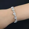 Braccialetti con ciondoli 5A Cubic Zirconia CZ Gioielli da donna di lusso Bracciale a catena da tennis a grappolo geometrico rotondo a forma di cuore 231101