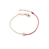 Bracelets à maillons Arrivée Or Argent Couleur Zircon Cristal Ligne Rouge Bracelet Charmes 316 L Bijoux En Acier Inoxydable Femme Chaîne Empêcher La Décoloration