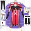 Anime Kostuums Anime Genshin Impact Beidou Cosplay Komen Vrouwen Zwart Rood Jurk Vrouwen Halloween ClothesL231101