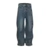 Jeans da uomo Y2K Jeans larghi a righe a righe a onda ritorta vintage lavati Streetwear unisex Pantaloni larghi in denim casual a gamba larga Cargo oversize da uomo 231031