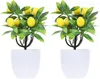 Flores decorativas artificial planta vaso laranja romã árvore de fruto bonsai peitoril da janela decoração jardim plástico falso vaso casa