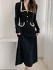 Vestidos casuais elegante vestido de malha mulheres estilo francês vintage polo pescoço escritório senhoras moda coreana cintura alta sólida magro longo