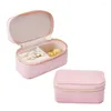 Jewelry Pouches Mini Box Stylish Spacious Faux Leather Storage Elegant Organizer For Earrings Rings Necklaces Bracelets Ring