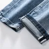 Jeans 2022 Pantaloni elasticizzati casual da uomo con stampa slim fit di marca di moda da uomo