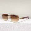 20 % de descuento en gafas de sol nuevas de diseñador de lujo para hombres y mujeres 20 % de descuento en tipos de gafas de sol personalizadas sin montura con bordes cortados en red para mujeres rojas