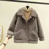 Women's Jackets Thick Lamb Wool Coat Women Jacket Winter Single Breasted Loose Grain Velvet Pocket Fur All-in-one Short Cardigan Female 231101