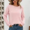 Women's Sweaters Sweater Fashion Crew-neck SweaterPullover Long-sleeved Female Solid Color Classic Vintage Knitted Pullovers