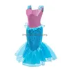 Cosplay Kids Girls Mermaid Dress Fancy Cosplay Costumes Little Girl Princess Sling Children Festival Birthday Party Halloween Clothing Dh3ta