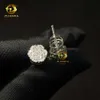 Meilleure vente Instock Hip Hop 925 argent glacé clous d'oreilles Vvs Moissanite diamant hommes Stud