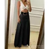 Women's Pants Women Elegant Fashion Khaki Wide Leg Casual Loose Y2K High Waist Long Trousers Joggers