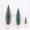 Décorations de Noël Décorations de Noël 40 cm Arbres artificiels Pin de neige Bureau décoratif Mini ornement Navidad Noël année Dr Dhjvl