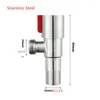 Bathroom Sink Faucets 1Pc Toilet Washing Machine 1/2 IN And Cold Water Triangle Valve Stop Angle Brass Stainless Steel