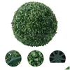 Decorative Flowers Wreaths Decorative Flowers 23Cm Artificial Ceiling Boxwood Topiary Plants Balls For Indoor Outdoor Garden Wedding Dh8Qn